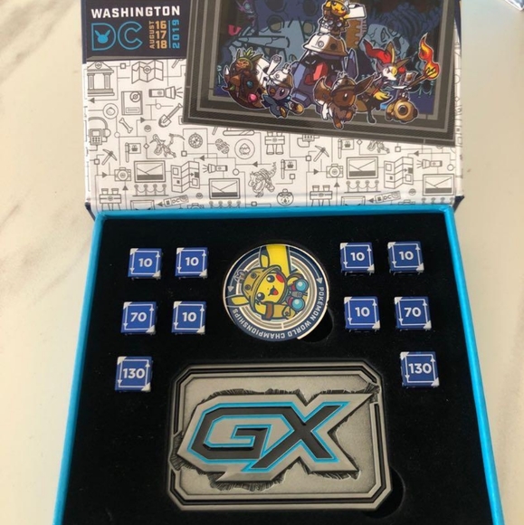 Rare Pokémon World Championships Washington Metal Coin Damage Counters GX Marker - Picture 10 of 10